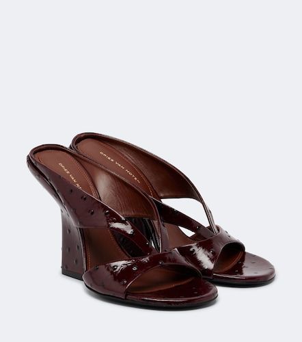 Patent leather wedge mules - Dries Van Noten - Modalova