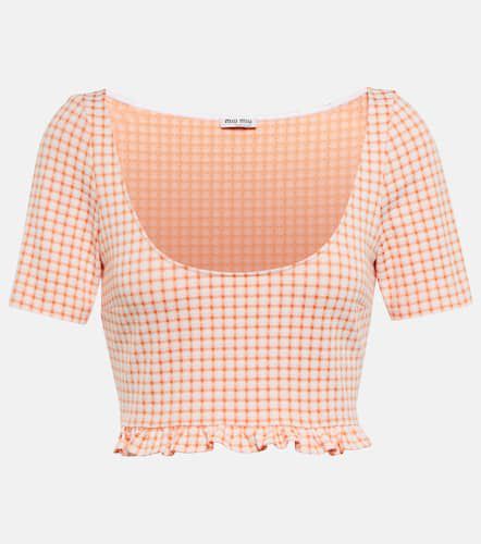 Miu Miu Checked crop top - Miu Miu - Modalova