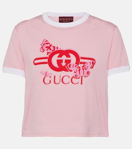 T-shirt Interlocking G in jersey di cotone - Gucci - Modalova