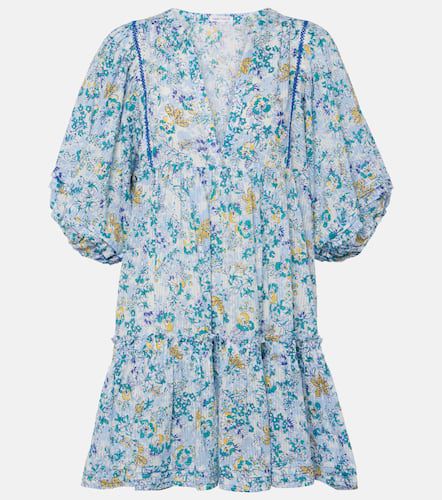 Aria floral gathered cotton minidress - Poupette St Barth - Modalova