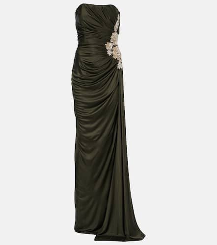 Elettra embellished jersey gown - Costarellos - Modalova