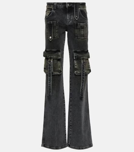 Low-rise denim cargo pants - Blumarine - Modalova