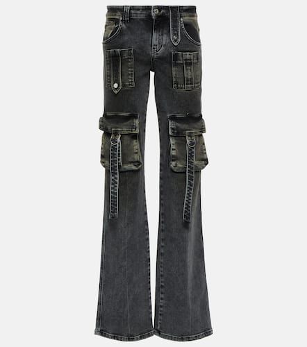 Pantalones cargo en denim de tiro bajo - Blumarine - Modalova