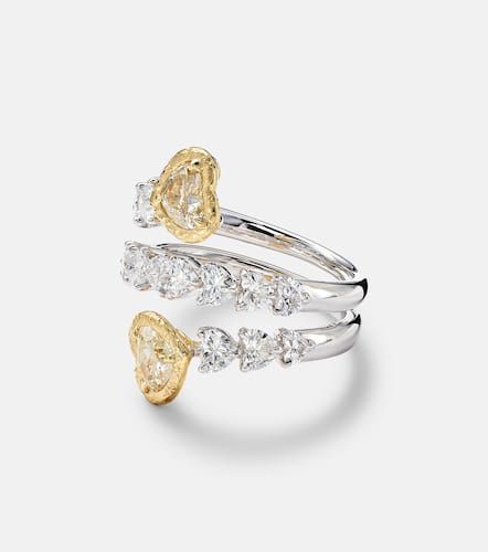 Ring Yellow Heart aus 18kt Weiß- und Gelbgold mit Diamanten - Kamyen - Modalova