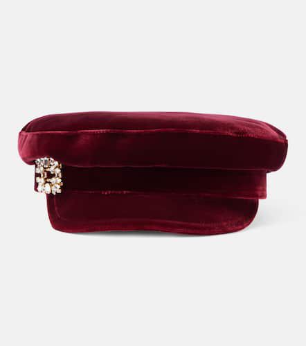 Baker Boy velvet newsboy cap - Roger Vivier - Modalova