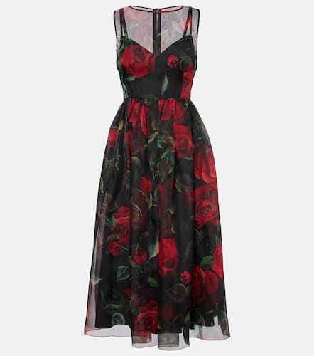 Floral silk cocktail dress - Dolce&Gabbana - Modalova