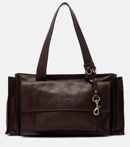 Utilitaire leather shoulder bag - Miu Miu - Modalova