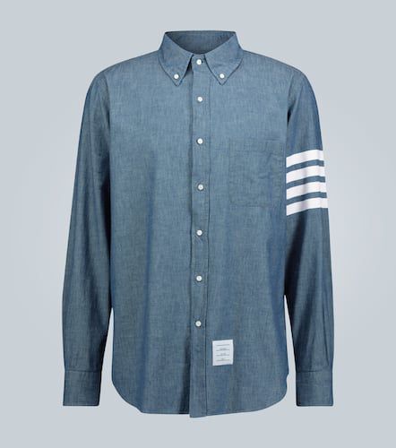Camisa en cambray de algodón con 4-Bar - Thom Browne - Modalova