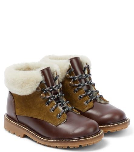 Henri shearling-lined leather boots - Bonpoint - Modalova