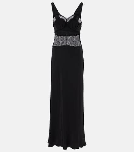 Lace-trimmed silk midi dress - Victoria Beckham - Modalova