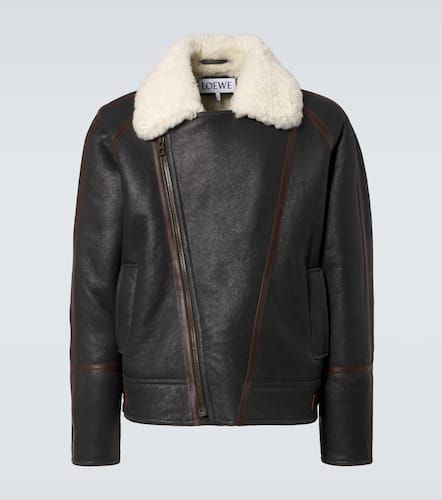 Loewe Giacca in pelle con shearling - Loewe - Modalova