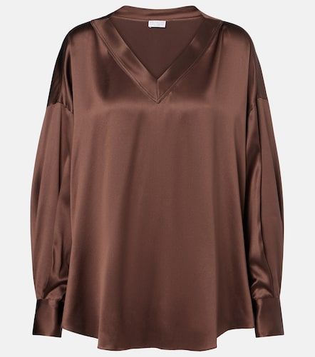 Silk satin blouse - Brunello Cucinelli - Modalova