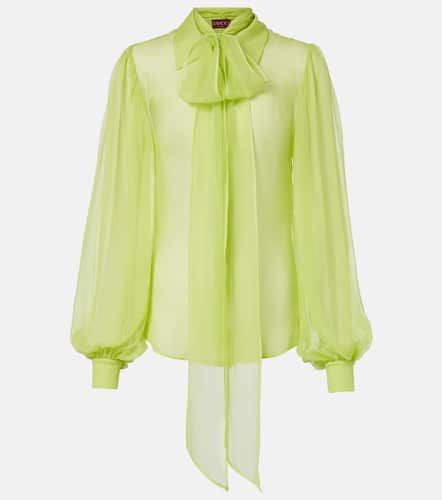 Blusa in chiffon di seta con fiocco - Gucci - Modalova