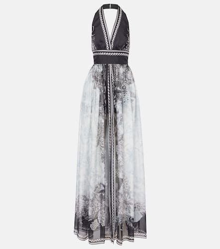 Printed silk chiffon maxi dress - Elie Saab - Modalova