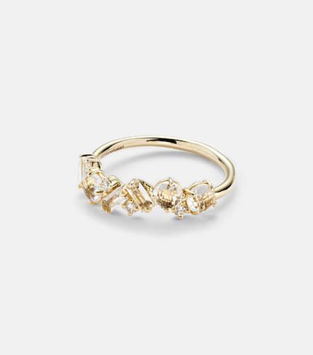 Ring Amalfi aus 14kt Gelbgold mit Diamanten und Topas - Suzanne Kalan - Modalova