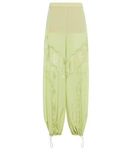 Pantalones de seda y encaje - Stella McCartney - Modalova