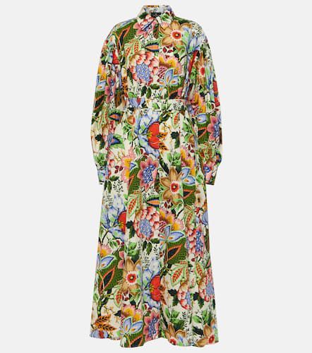 Vestido camisero midi de algodón floral - Etro - Modalova