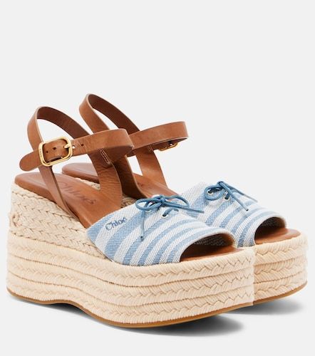 Chloé Sandalias con cuña Isla de lona a rayas - Chloe - Modalova