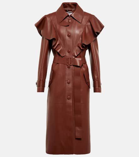 ChloÃ© Ruffle-trimmed leather coat - Chloe - Modalova