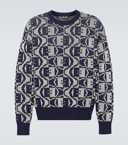 Jersey de lana y algodón con logo en jacquard - Acne Studios - Modalova