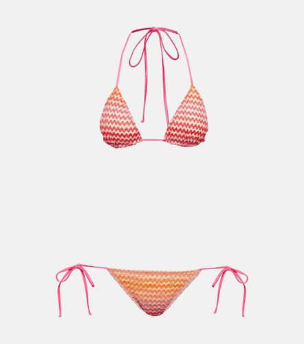 Zig-zag triangle low-rise bikini - Missoni Mare - Modalova