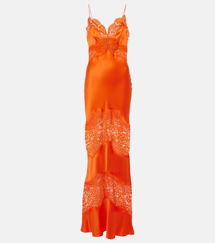 Adira lace-trimmed silk satin slip dress - Rebecca Vallance - Modalova