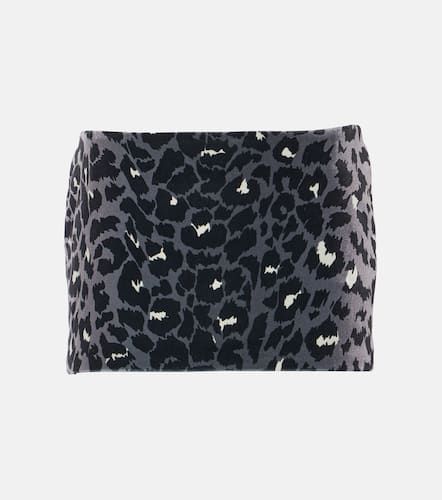 Leopard-print velvet miniskirt - Alex Perry - Modalova