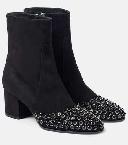 Alaïa Verzierte Ankle Boots aus Veloursleder - Alaia - Modalova