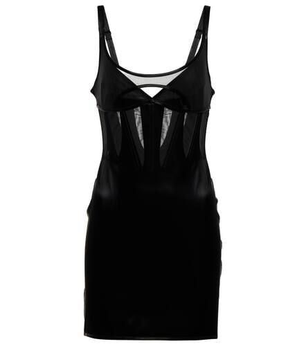 Mugler Minikleid mit Mesh - Mugler - Modalova