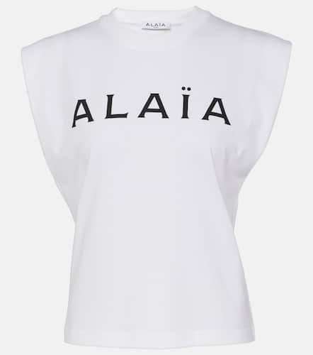 Alaïa Camiseta de jersey de algodón con logo - Alaia - Modalova
