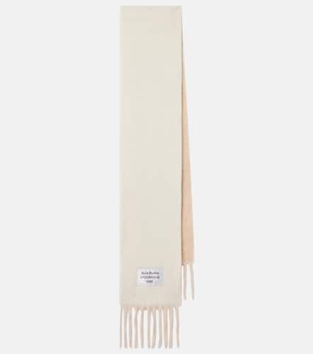 Logo fringed alpaca and wool-blend scarf - Acne Studios - Modalova