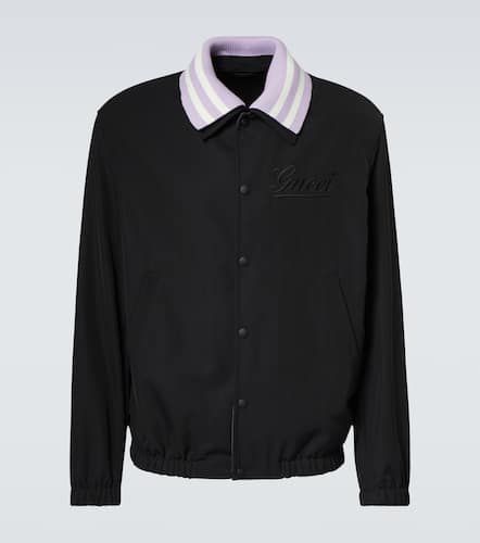 Gucci Faux leather-trimmed blouson - Gucci - Modalova