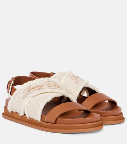 Sandalias Joa de lona y piel bordadas - Jimmy Choo - Modalova
