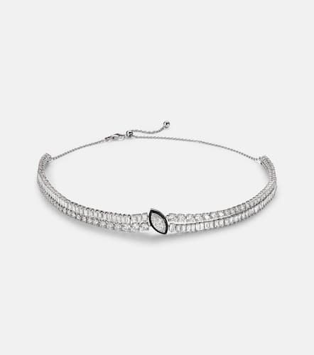 Choker in oro bianco 18kt e smalto con diamanti - Kamyen - Modalova