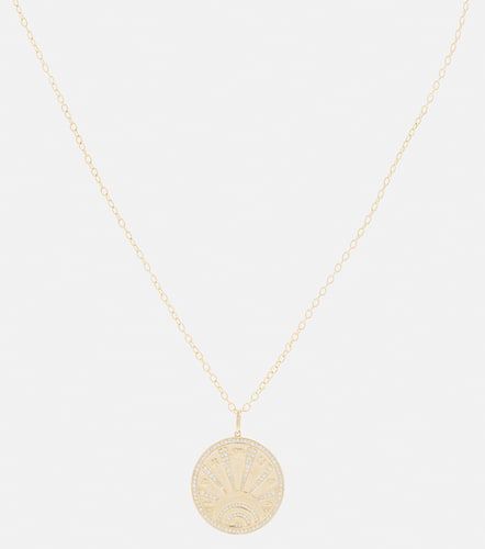 Collar Luck Coin de oro de 14 ct con diamantes - Sydney Evan - Modalova