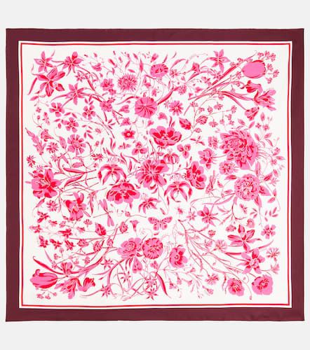 Pañuelo de sarga de seda floral - Gucci - Modalova