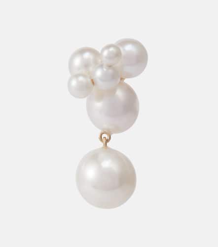 Bisou Perle 14kt yellow gold single earring with pearls - Sophie Bille Brahe - Modalova