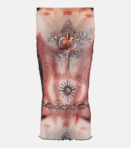 Tattoo Collection mesh midi skirt - Jean Paul Gaultier - Modalova