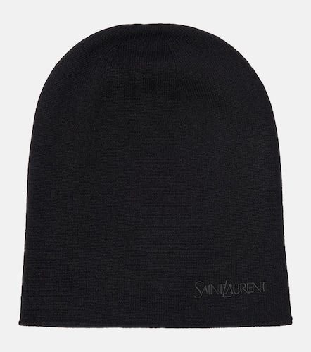 Saint Laurent Logo cashmere beanie - Saint Laurent - Modalova