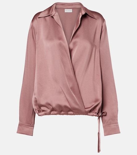 Dries Van Noten Satin wrap top - Dries Van Noten - Modalova