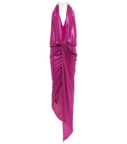 Halterneck lamÃ© maxi dress - The Attico - Modalova