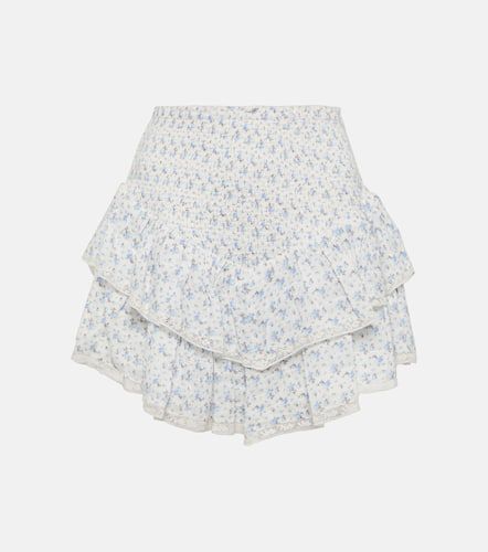 Stone floral ruffled cotton miniskirt - LoveShackFancy - Modalova