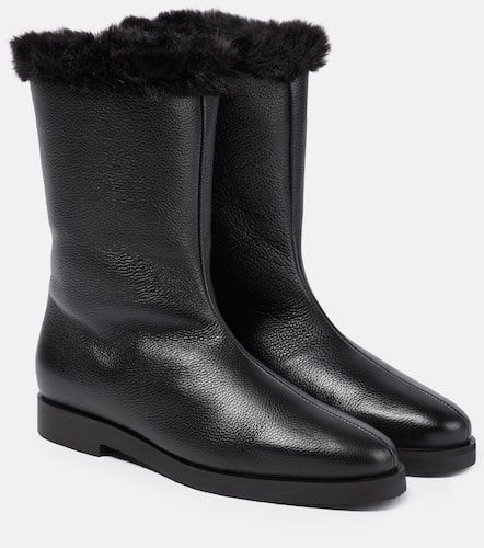 Stiefel aus Leder mit Faux Fur - Toteme - Modalova