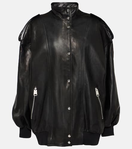 Farris oversized leather bomber jacket - Khaite - Modalova