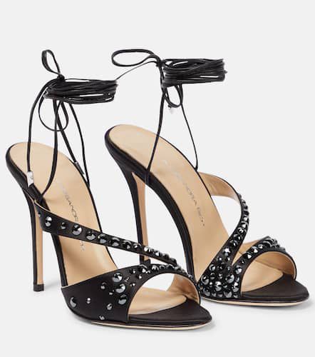 Embellished silk satin sandals - Alessandra Rich - Modalova