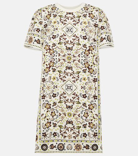 Printed silk and cotton minidress - Tory Burch - Modalova