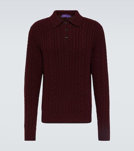 Cable-knit cashmere polo sweater - Ralph Lauren Purple Label - Modalova
