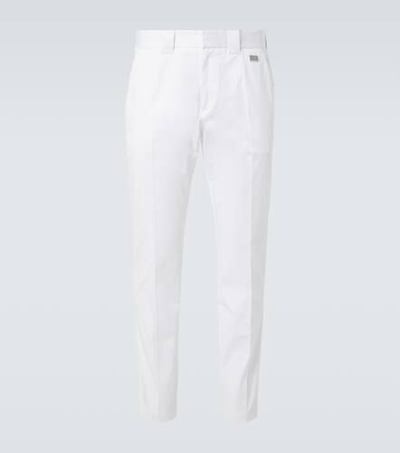 Cotton gabardine straight pants - Dolce&Gabbana - Modalova