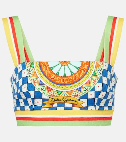 Dolce&Gabbana Crop top de algodón - Dolce&Gabbana - Modalova