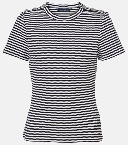 Draya striped cotton-blend T-shirt - Veronica Beard - Modalova